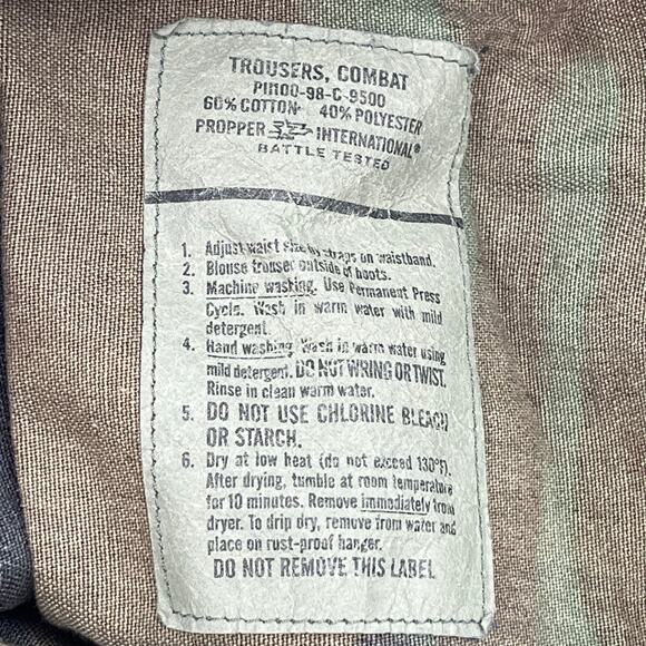 Propper International Green Camo Cargo Hunting Combat Straight Leg Baggy Pants - Picture 12 of 15